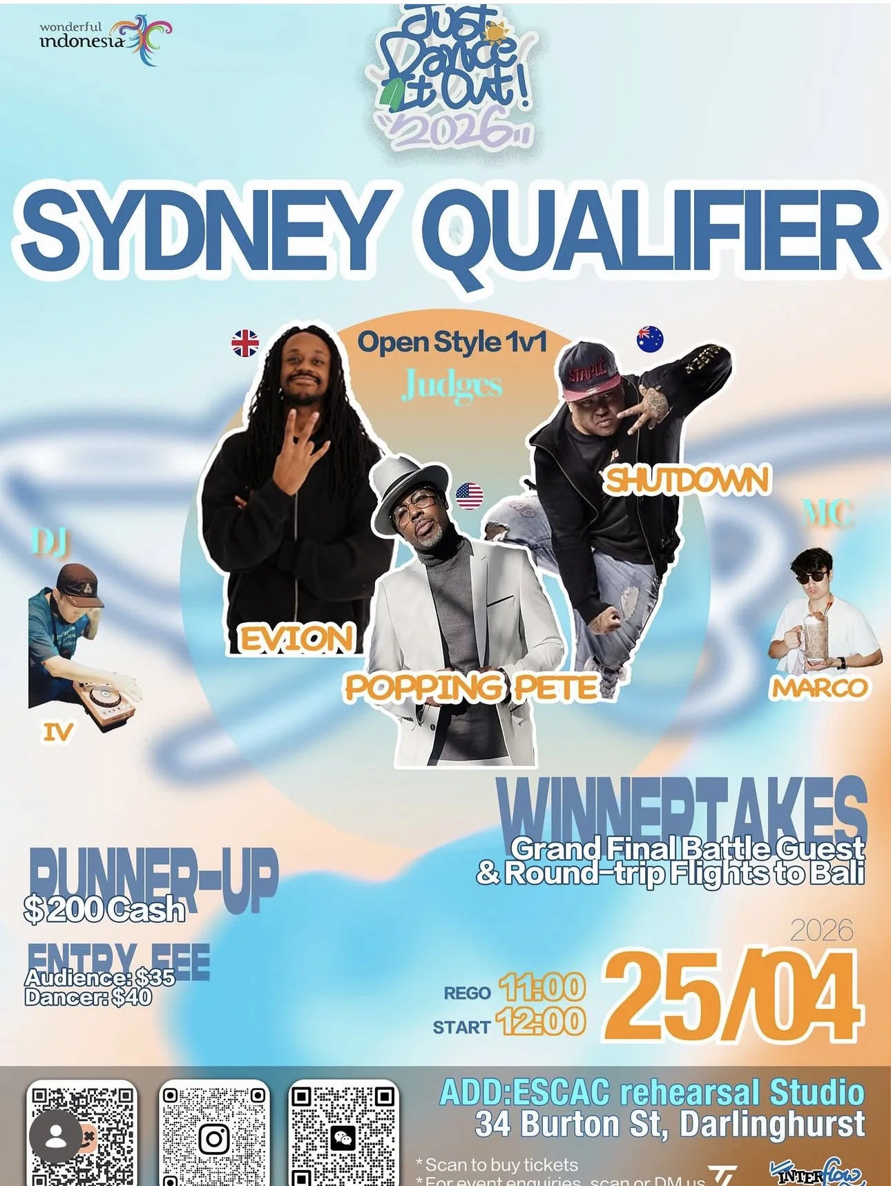 JDIO 2026 Sydney Qualifier with Bali final pathway