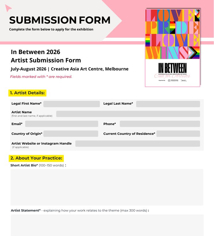 Artist submission form