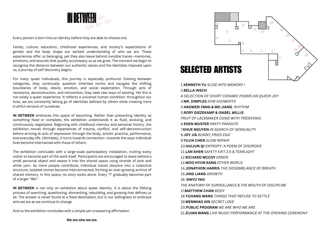 artist list and exhibition plan