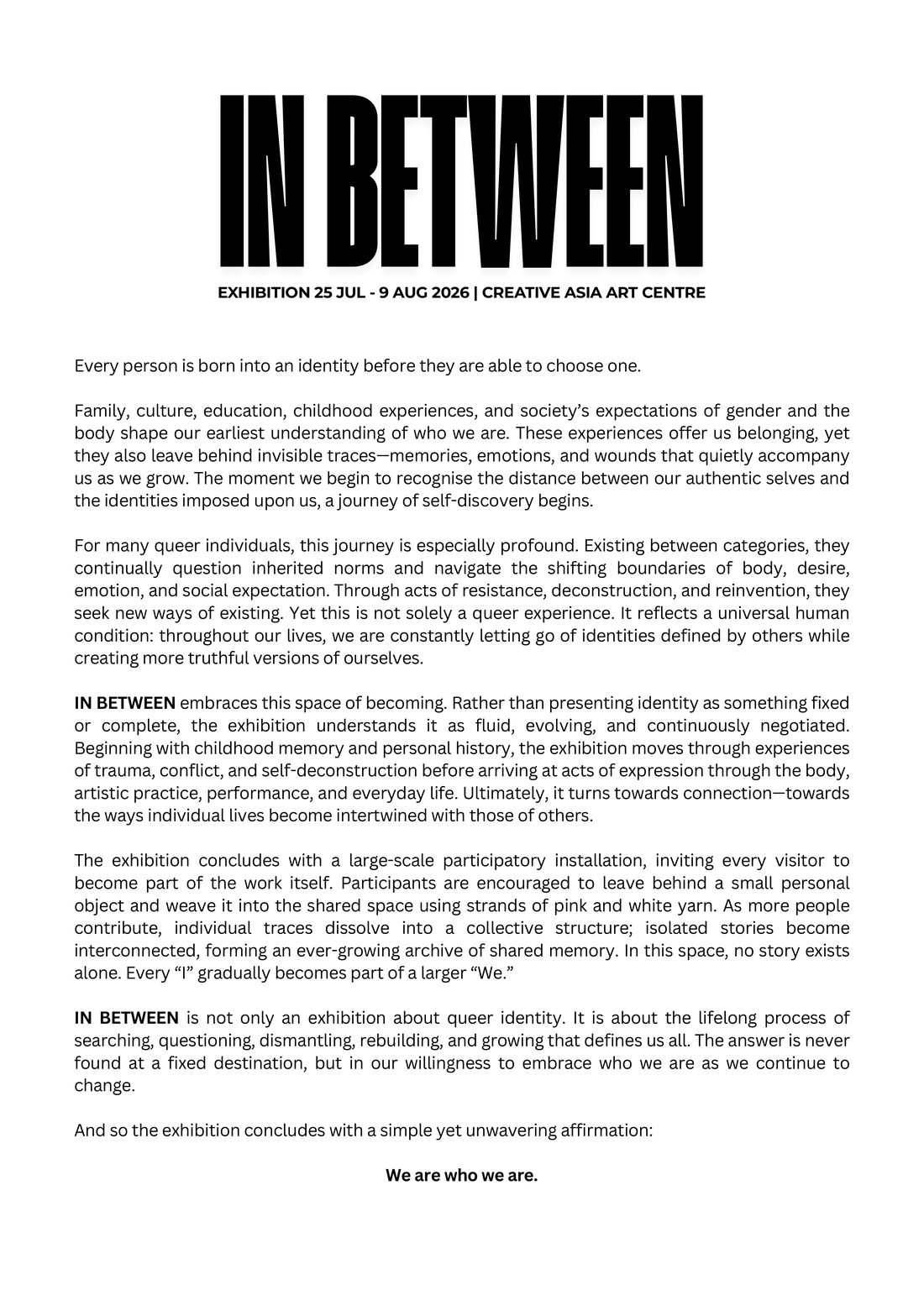 programme statement