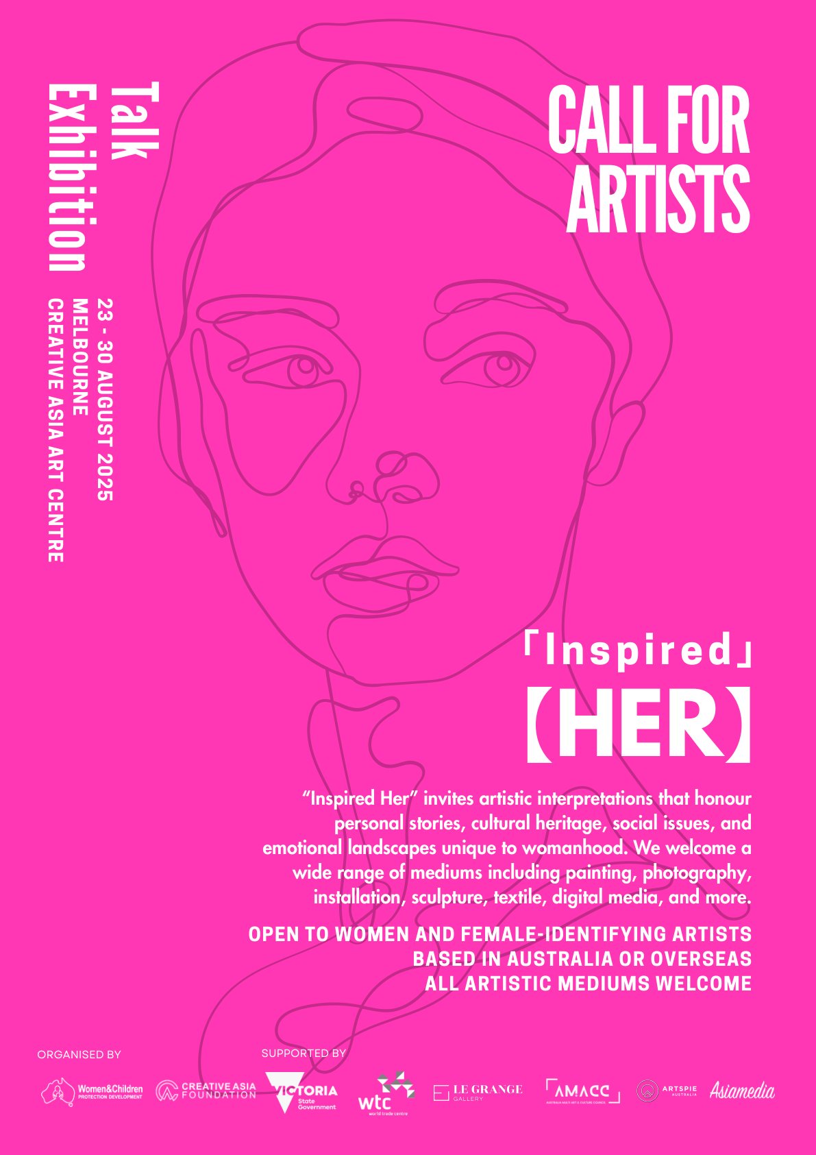 Inspired Her call for artists poster