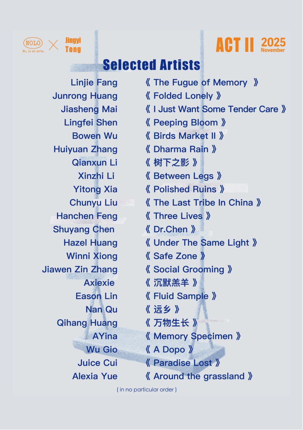 Fluid Sample selected artist list