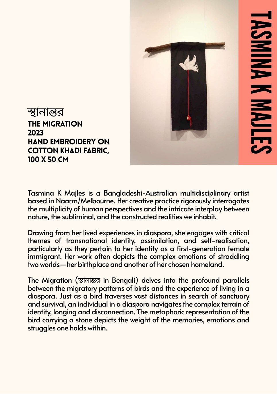 Artist profile for Tasmina K Majles